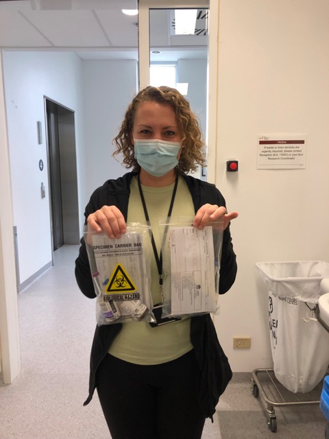Figure 4. Sterility testing: this is me, ready to submit samples for sterility.