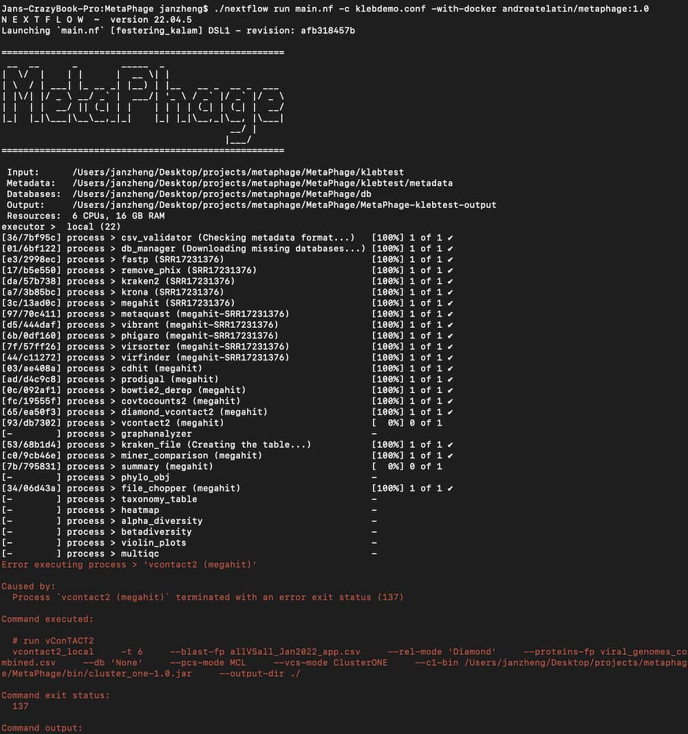 This error came from a misconfigured config file