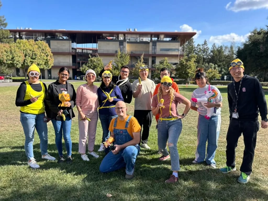 Bollyky lab labmates! Some of the best people I have met. This was Halloween when we dressed up as minions… I still have not seen Minions or adjacent movies BUT turns out that wasn’t a requirement.