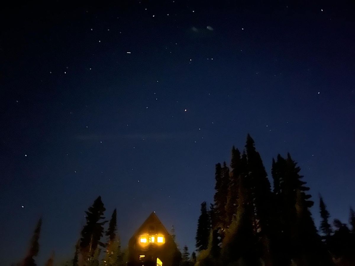 Fig 13. Getting late at Mt. Rainier… those of us going back to campus had to wait for the replacement bus or the tow truck to free the bus.