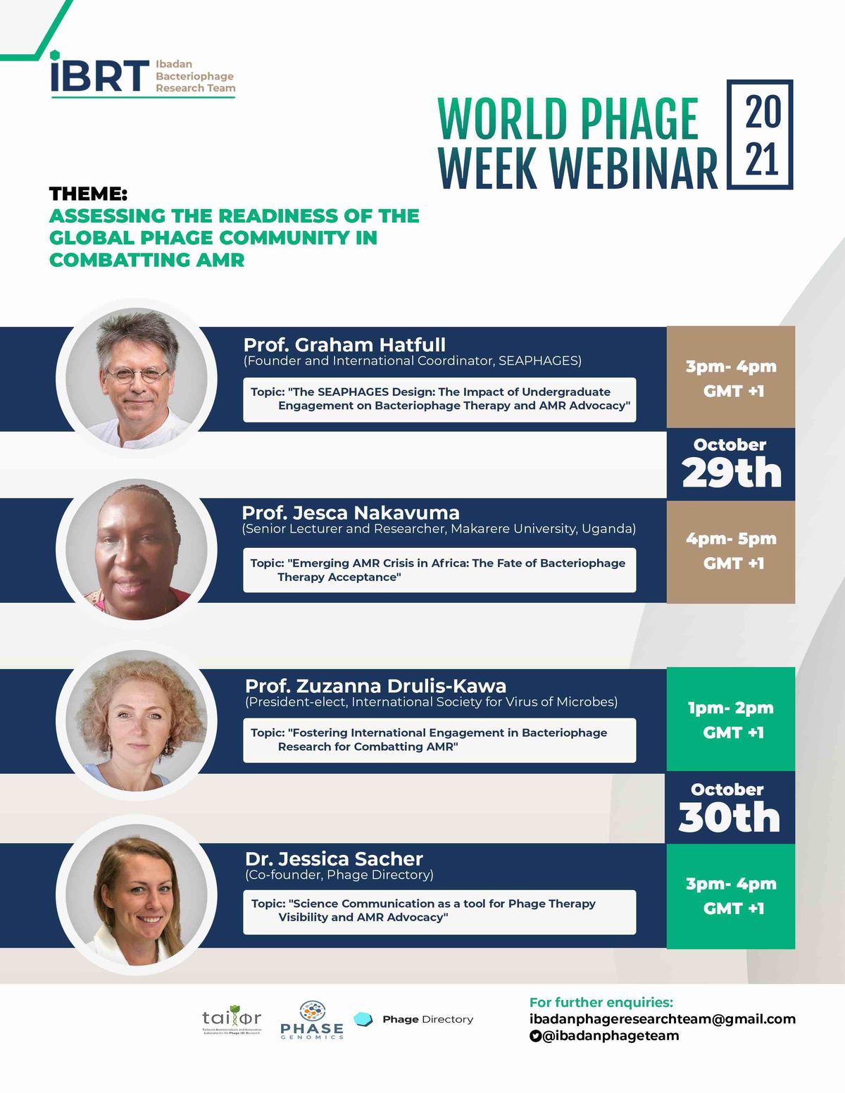 Event details of the 2021 World Phage Week Webinar Series
