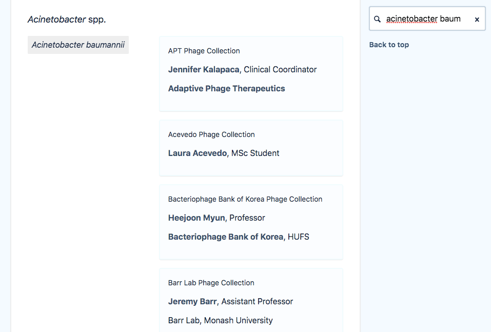 2_Acinetobacter search example